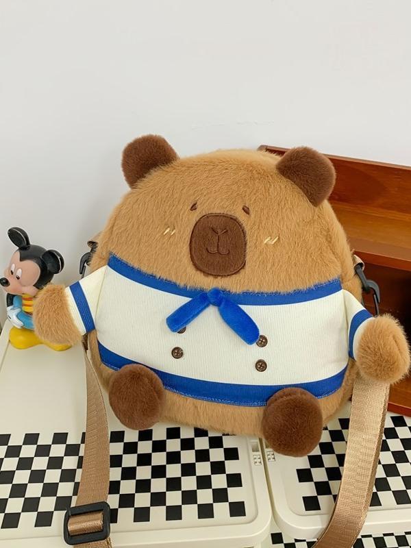 초등학생 용 대용량 귀여운 어린이 여행용 라이트브라운 치키 카피바라 백팩 - 상세 이미지 4