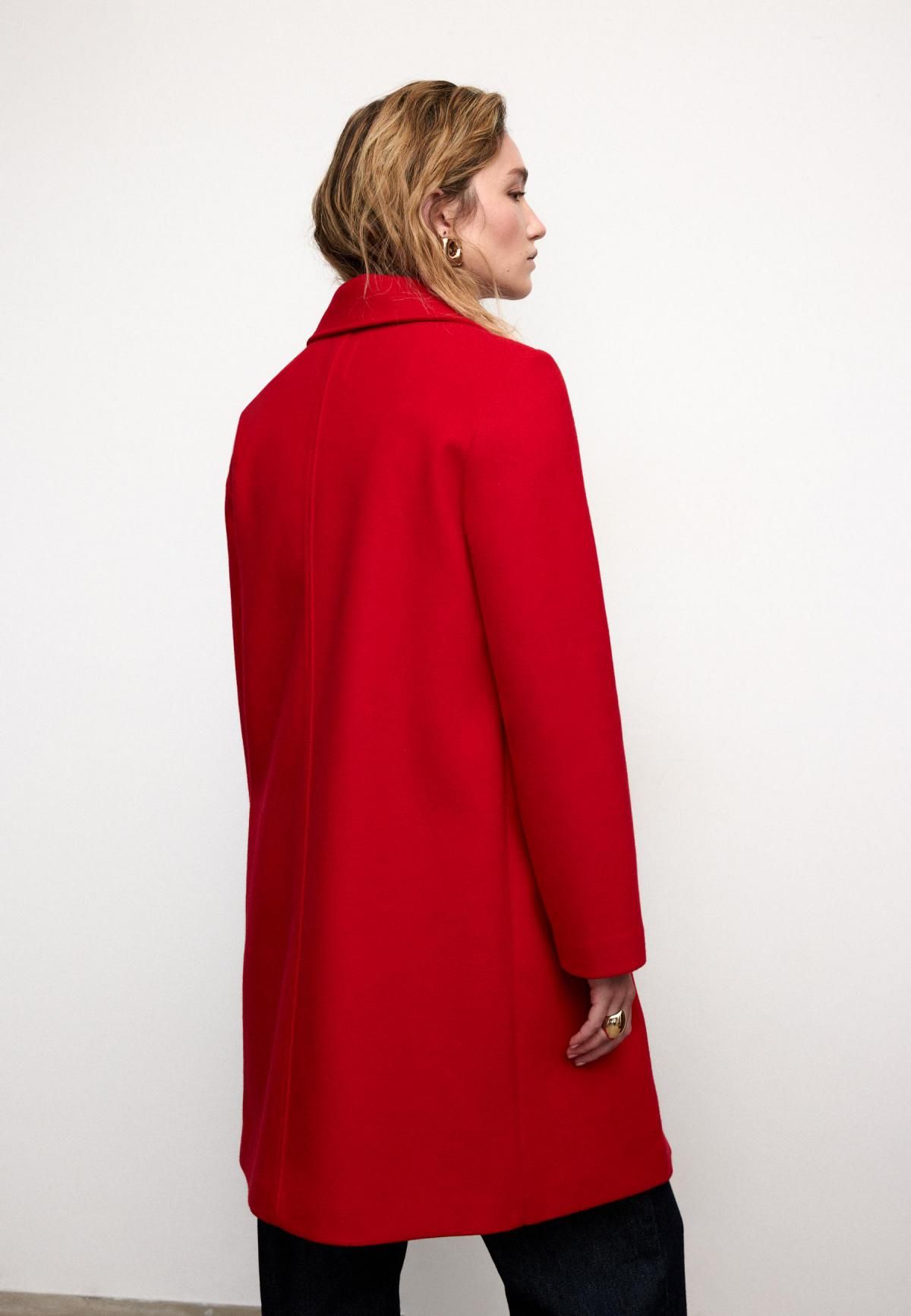 스트라디바리우스 레드 테크니컬 버튼업 미디 코트 5898/885 RED - 상세 이미지 2