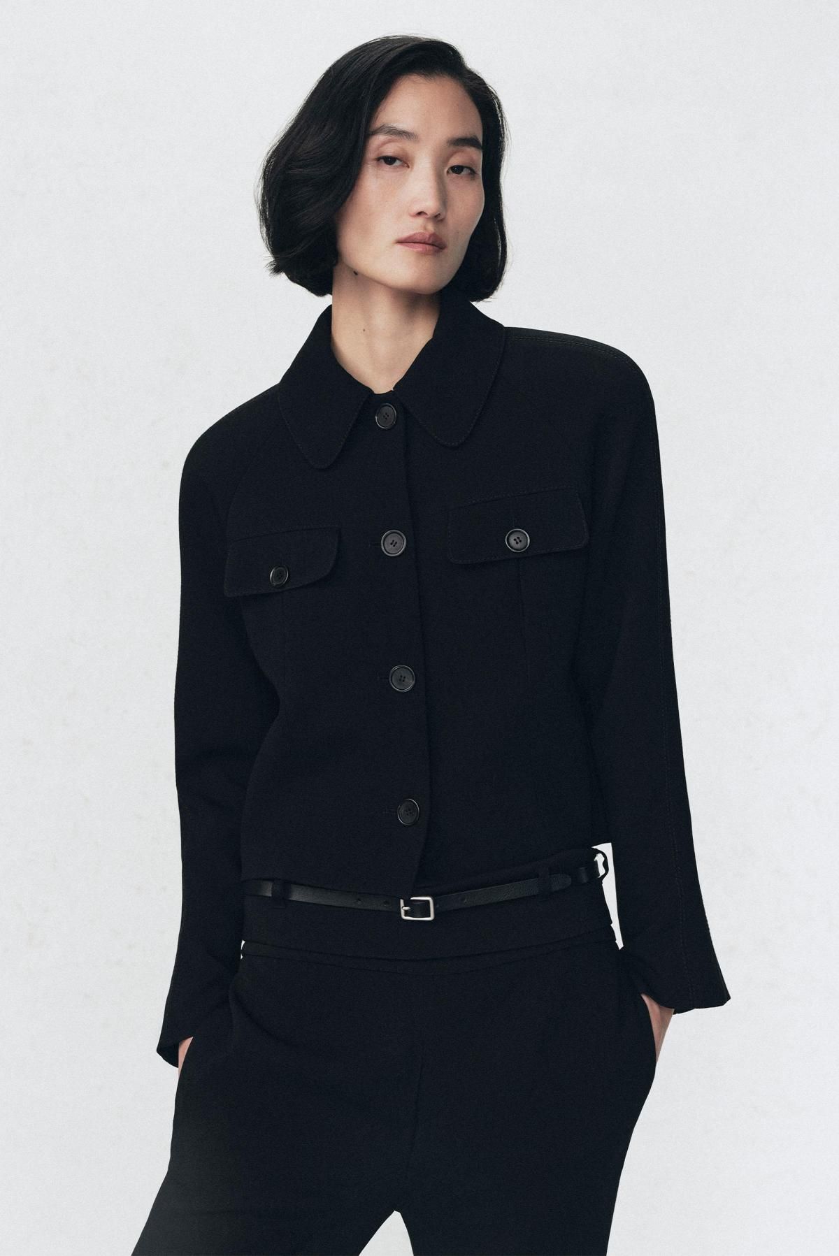 자라 숄더패드 테일러드 재킷 X 소시오츠키 9832/777 BLACK - 상세 이미지 4
