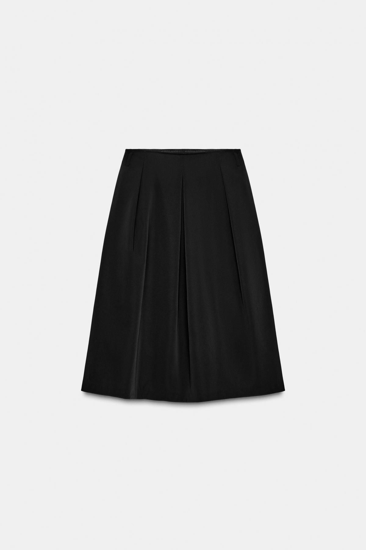 자라 볼륨 플리츠 미디 스커트 9862/464 BLACK - 상품 이미지