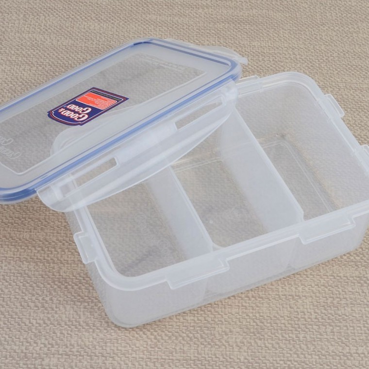 칸막이 밀폐 보관함 투명 분리형 냉장고 반찬통 식품 저장 용기 - 상품 이미지