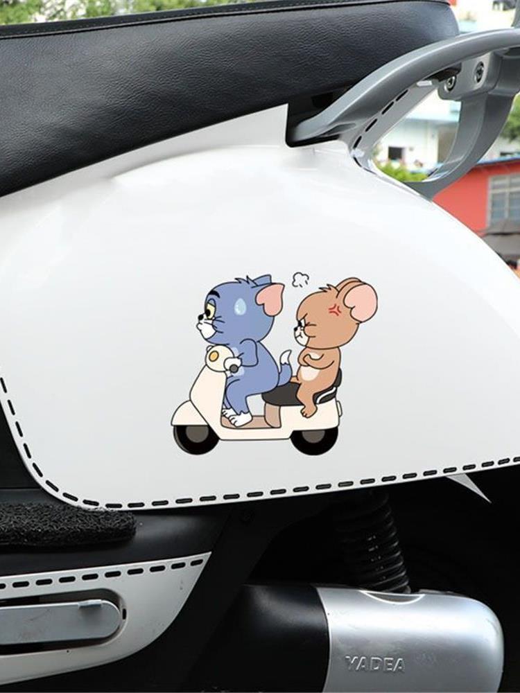 톰과제리 자동차 스티커 귀여운 캐릭터 차량용 스크래치 커버 작은 왼쪽 12cm - 상세 이미지 3