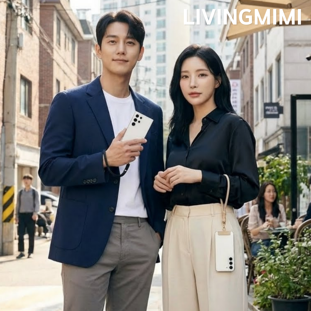 리빙미미 핸드폰 스트랩 3in1 줄 고리 목걸이 크로스 손목 도난방지 분실 유럽여행