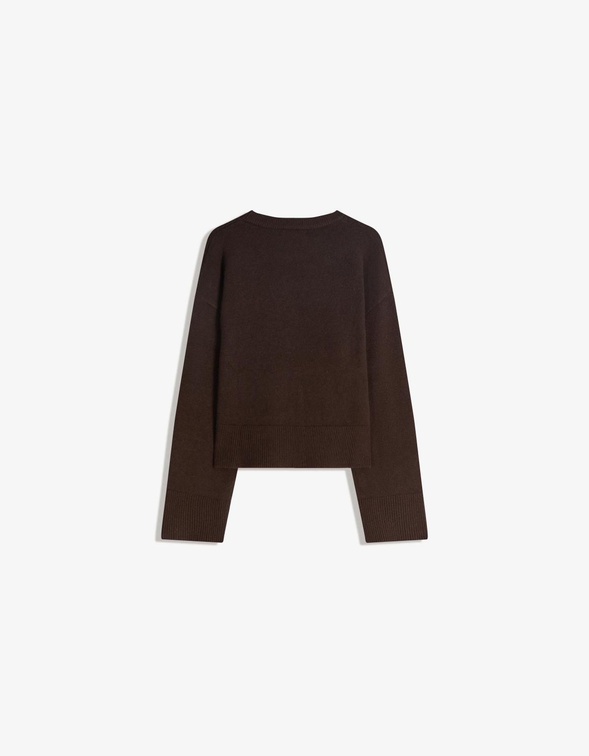 버쉬카 오버사이즈 라운드넥 니트 스웨터 브라운 7110/686 BROWN - 상세 이미지 3