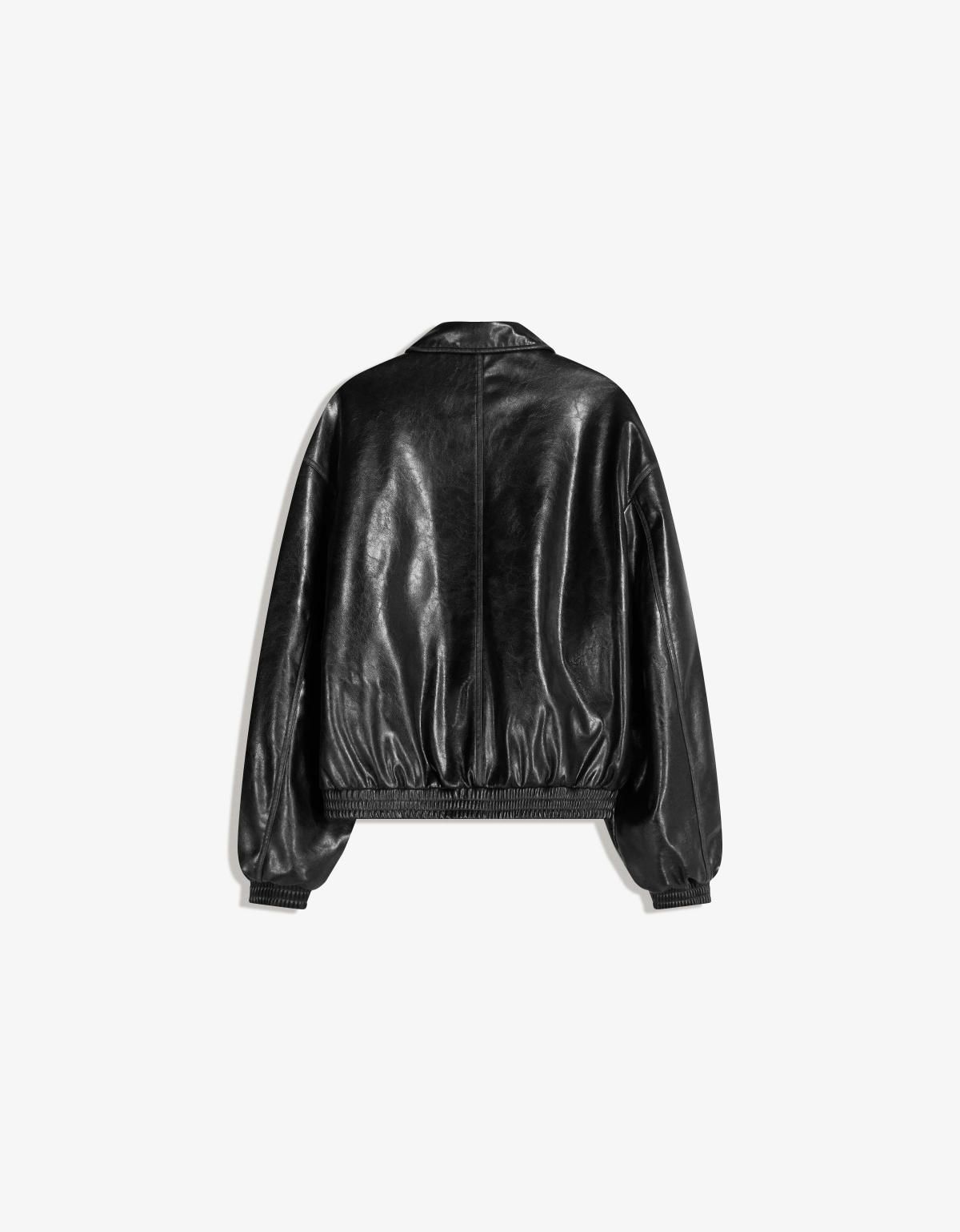 버쉬카 테크니컬 레더 이펙트 재킷 0097/073 BLACK - 상세 이미지 2