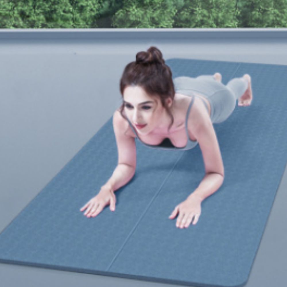 접는요가매트 홈트레이닝매트 TPE 얇은 안밀리는 6mm 쿠션 접이식 운동 매트리스 플랭크