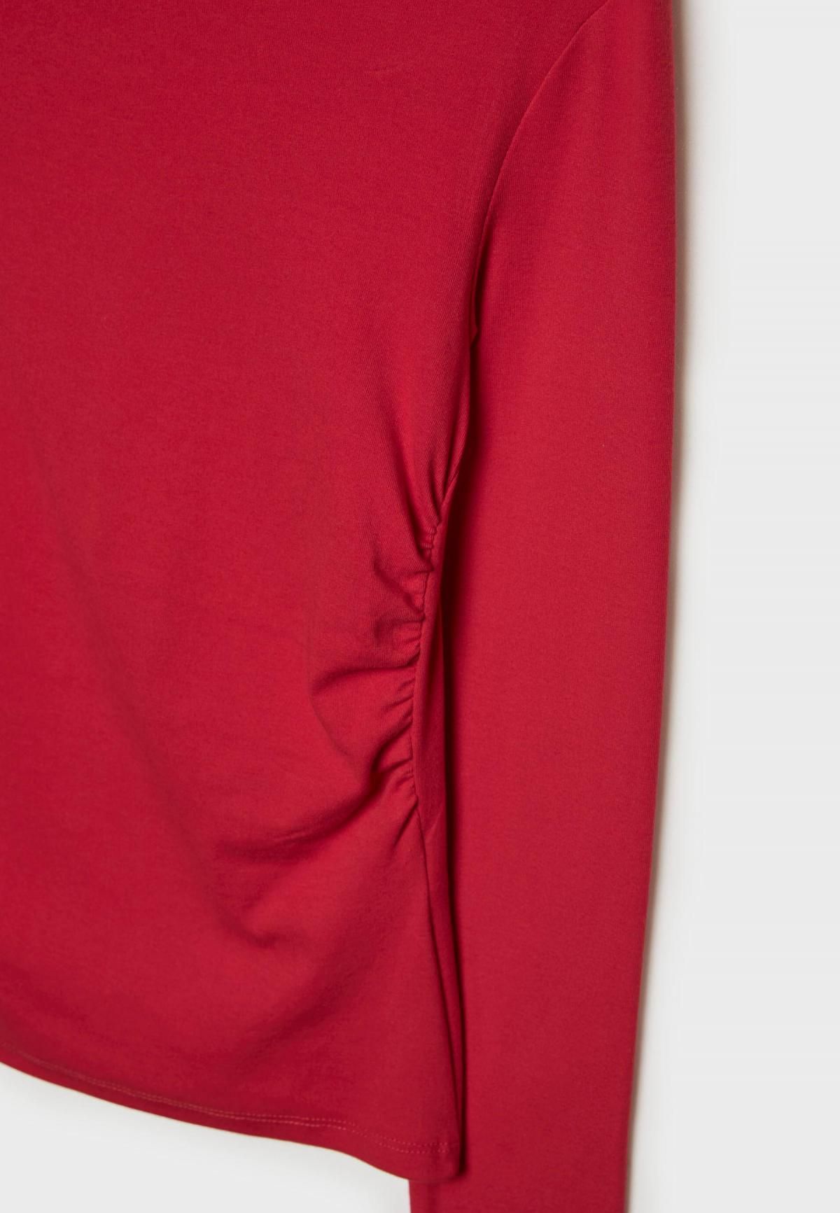 스트라디바리우스 보트넥 셔링 긴팔 티셔츠 6522/887 DARK RED - 상세 이미지 3