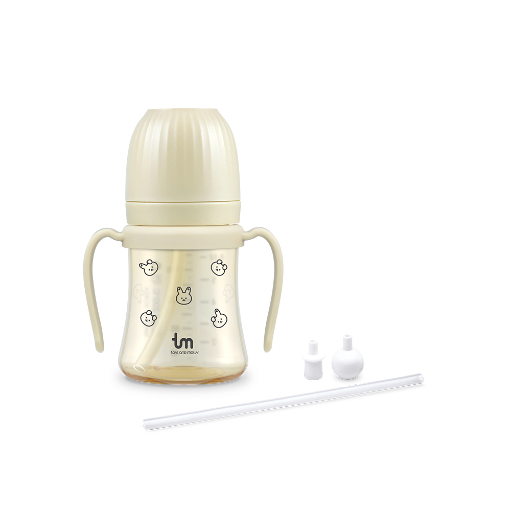 [토비앤몰리] 아기 유아 어린이집 자기주도 추 빨대컵 돗바니 돗람이 180ml