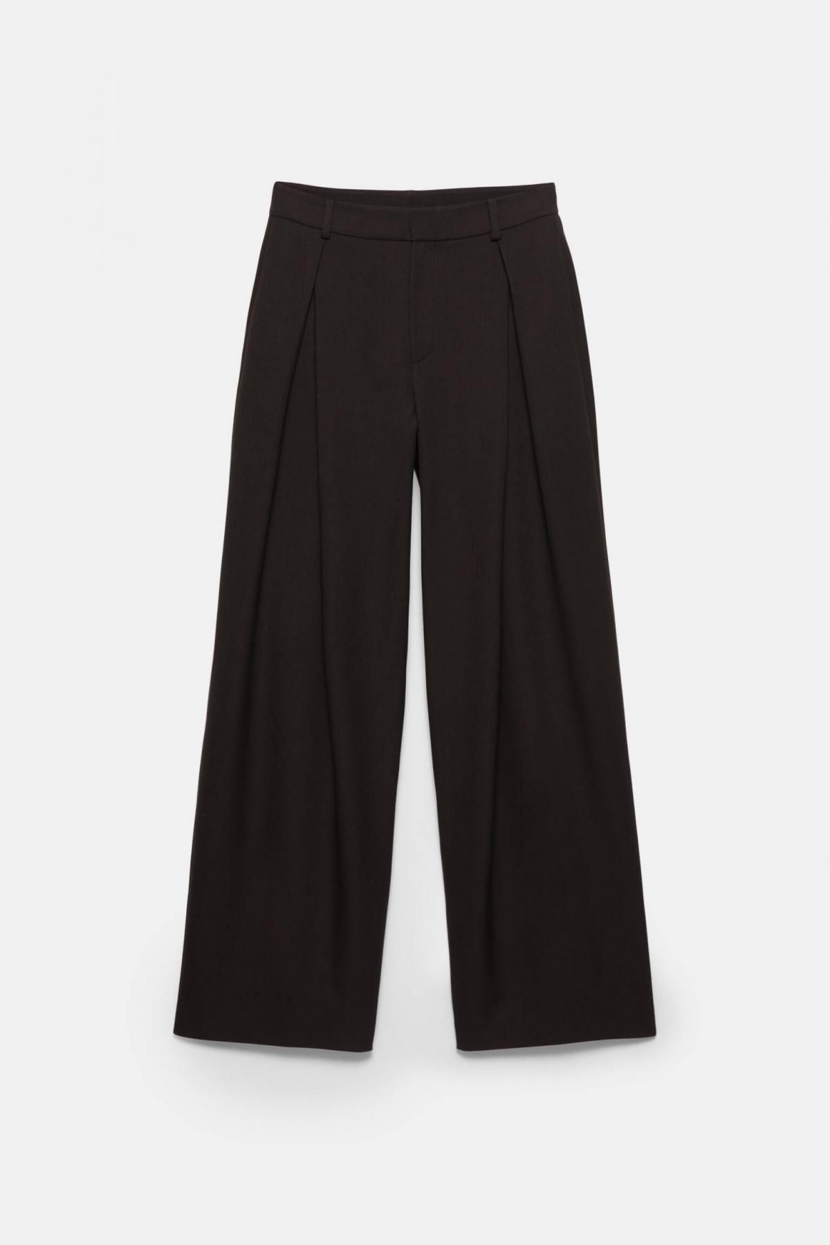 풀앤베어 와이드 플리츠 스마트 팬츠 3670/318 BROWN - 상품 이미지