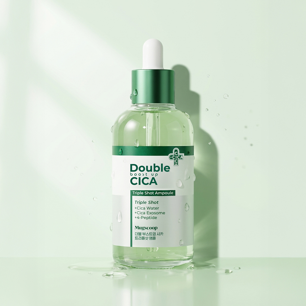 머그스쿱 더블 부스트업 시카 엑소좀 수분 윤광 탄력 앰플 120ml - 상세 이미지 2