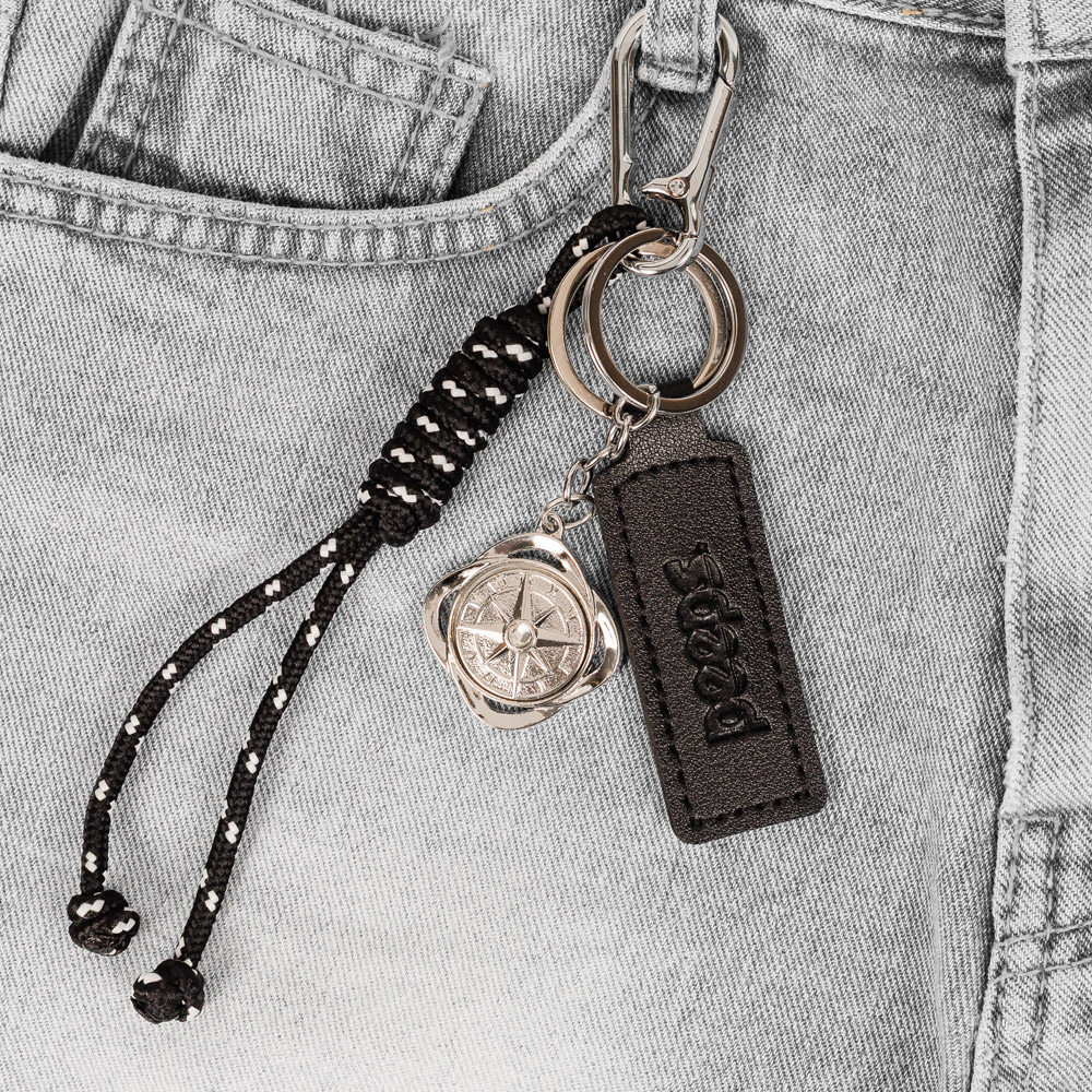 PEEPS Crystal Compass Keyring(Silver) 가방 바지키링 - 상세 이미지 2