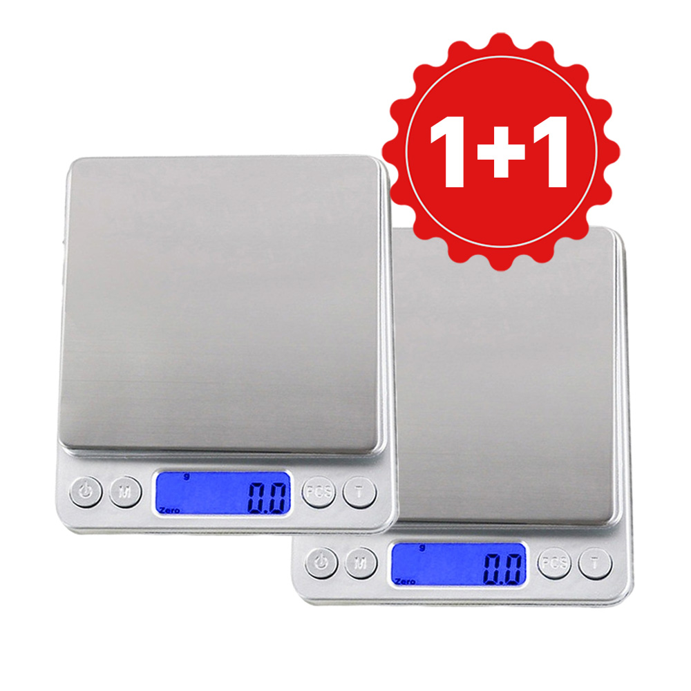 1+1 초정밀 0.1g 전자 저울 커피 계량 주방저울 - 상품 이미지
