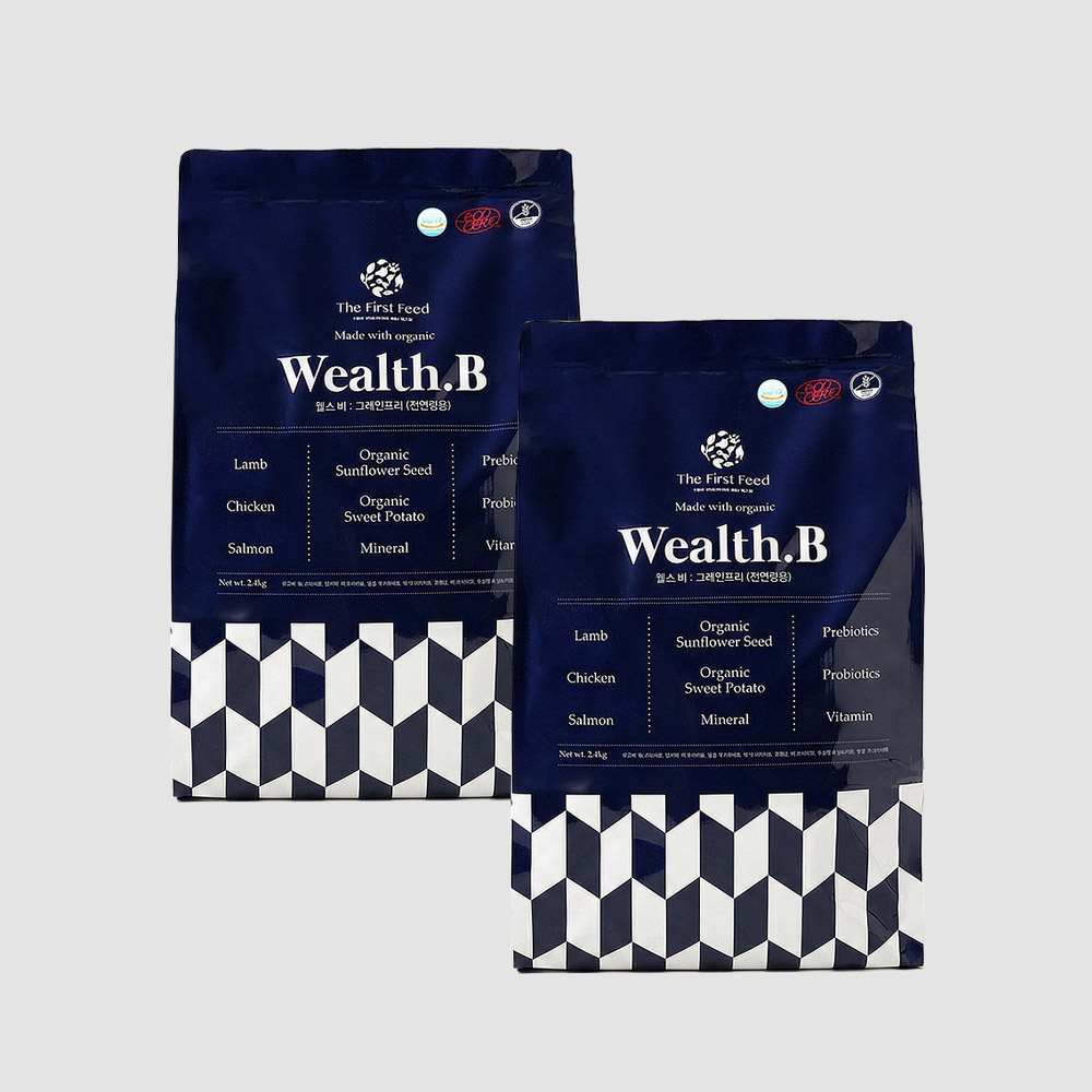웰스비 그레인프리 가수분해 저알러지 오가닉 전연령 사료 2.4kg 2개 - 상품 이미지