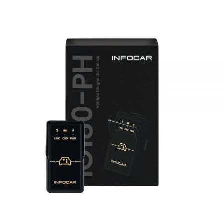 [해외]INFOCAR IO180-PH 스마트 OBD2 스캐너 / ELM327 블루투스 차량 진단 도구/영어/무료 전용 앱/평생 업데이트/iOS 및 안드로이드 호환/쉬운 인앱 연결