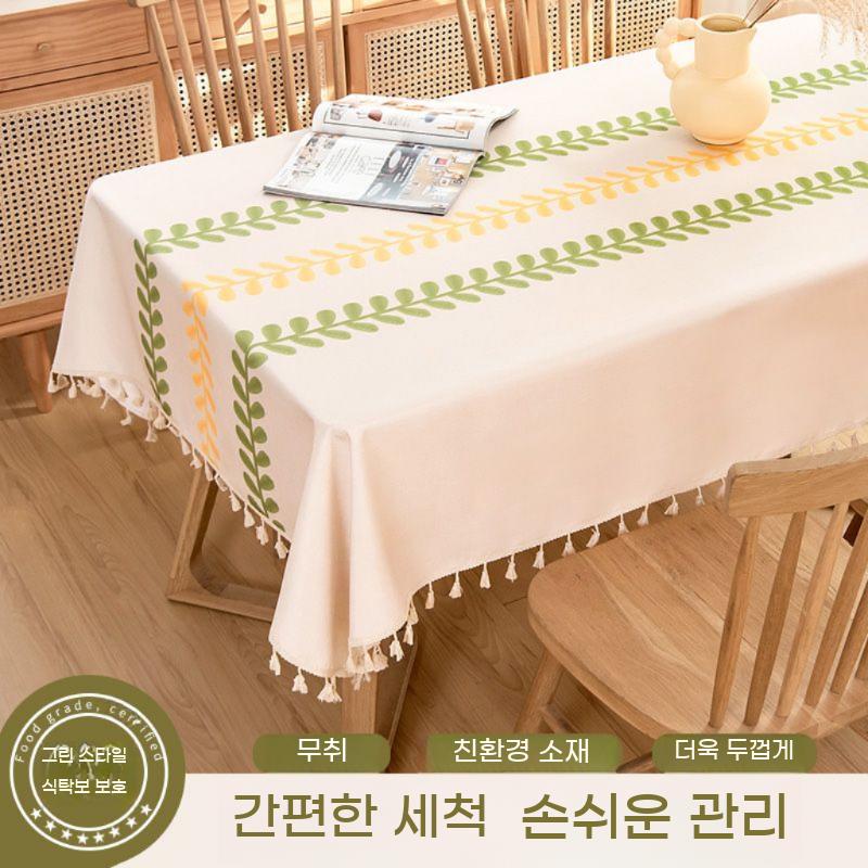 방수 식탁보 대형 커버 레이스 파티 식탁 테이블보 직사각형 매트 탁자보 - 상세 이미지 2