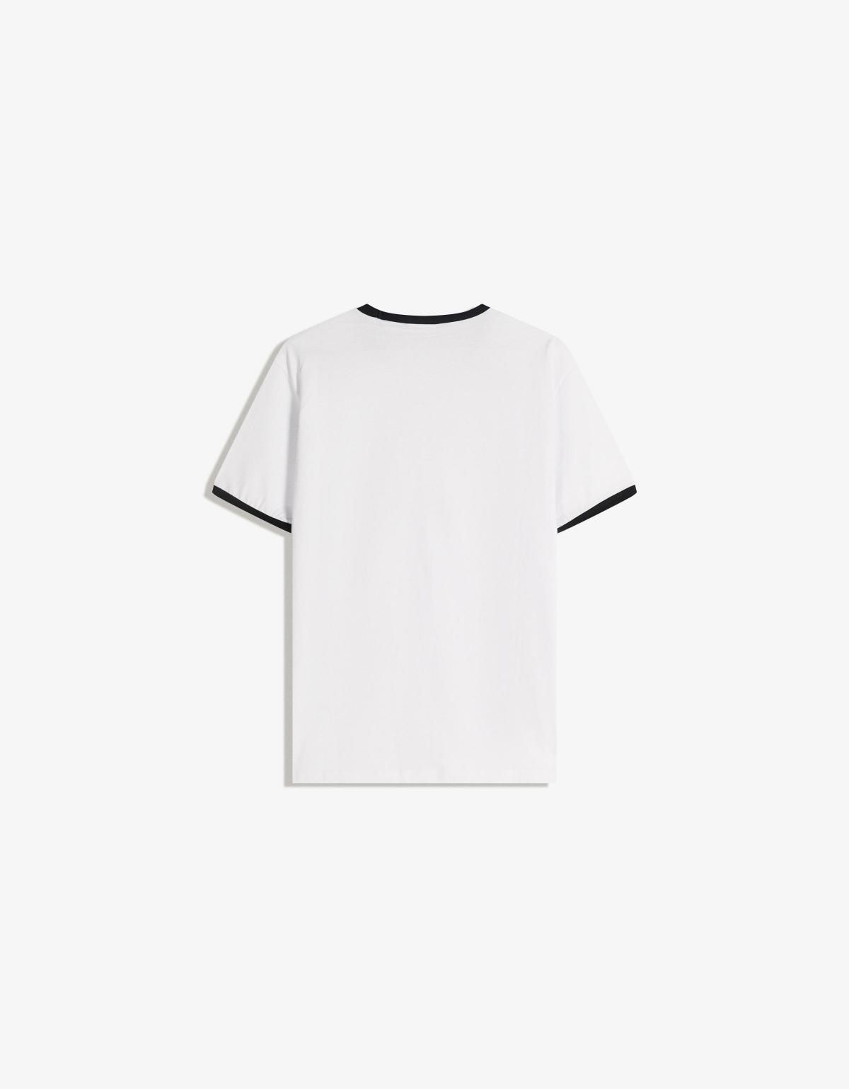 버쉬카 캐주얼 프린트 반팔 티셔츠 화이트 0812/071 OFF WHITE - 상세 이미지 2