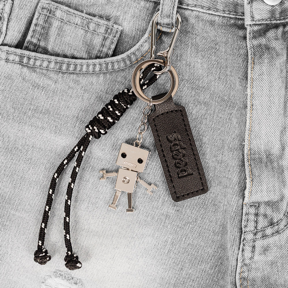 PEEPS Robo Block Keyring(Silver) 가방 바지키링 - 상세 이미지 2