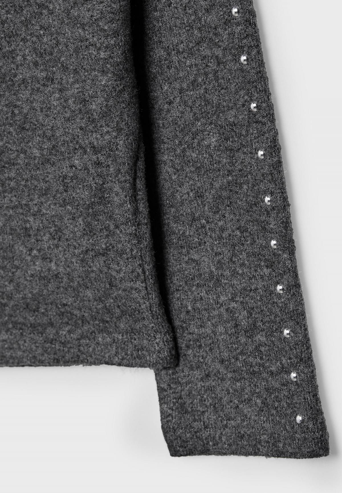 스트라디바리우스 스터드 디테일 보트넥 긴팔 티셔츠 2794/893 DARK GREY - 상세 이미지 3