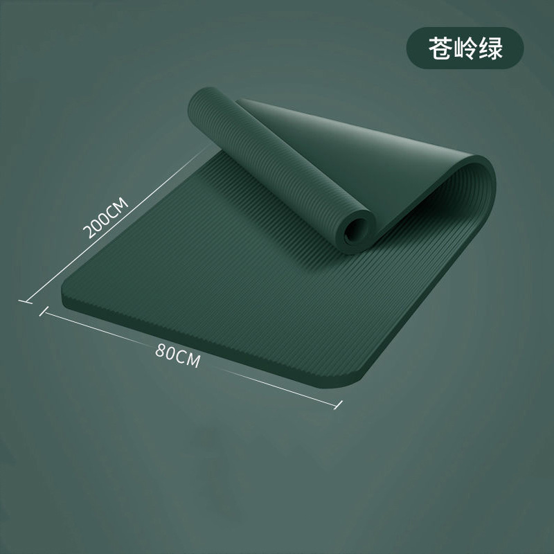 남성 넓은 두꺼운 헬스 운동매트 홈트 댄스 피트니스 매트 블랙 200x61x10mm 스트랩+메쉬 커버 이미지 7