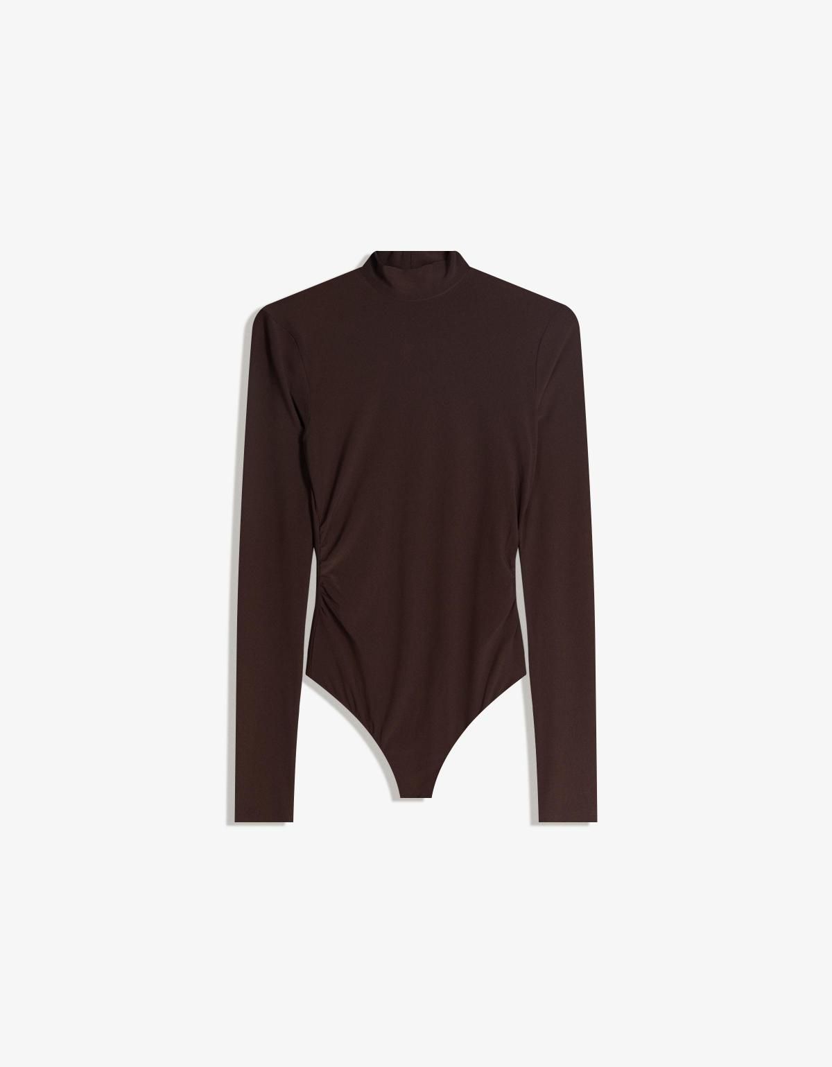 버쉬카 베이직 하이넥 긴소매 바디수트 8904/714 BROWN - 메인 이미지