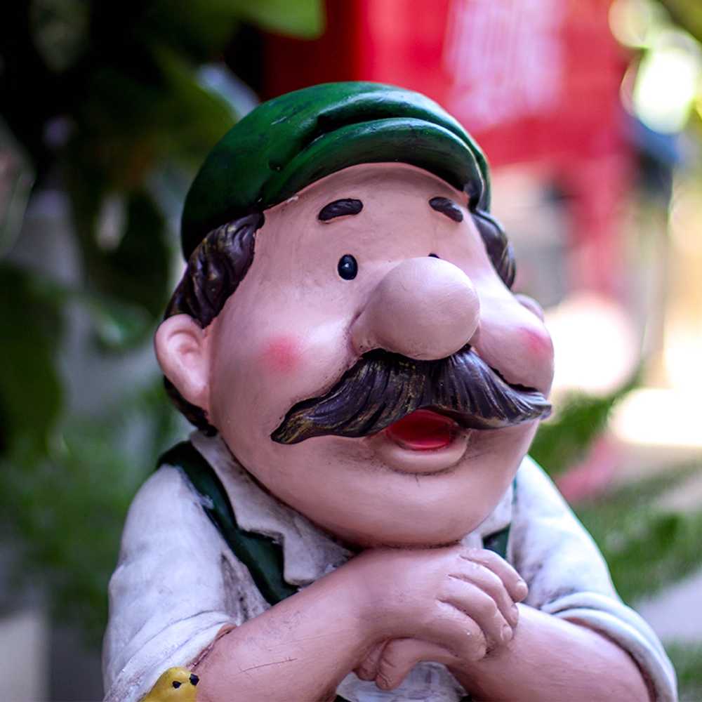 야외 정원 조각상 인형 꾸미기 농부 할아버지 공원 - 상세 이미지 3
