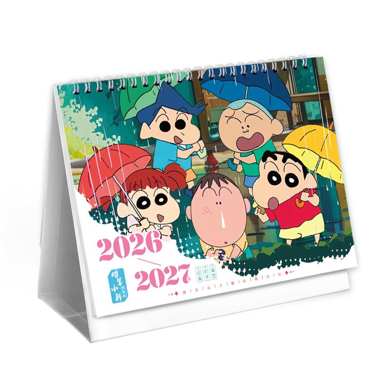 짱구 2026 27년 2년차 탁상 달력 귀여운 캘린더 창의적인 장식품 2026-2027 - 상세 이미지 5