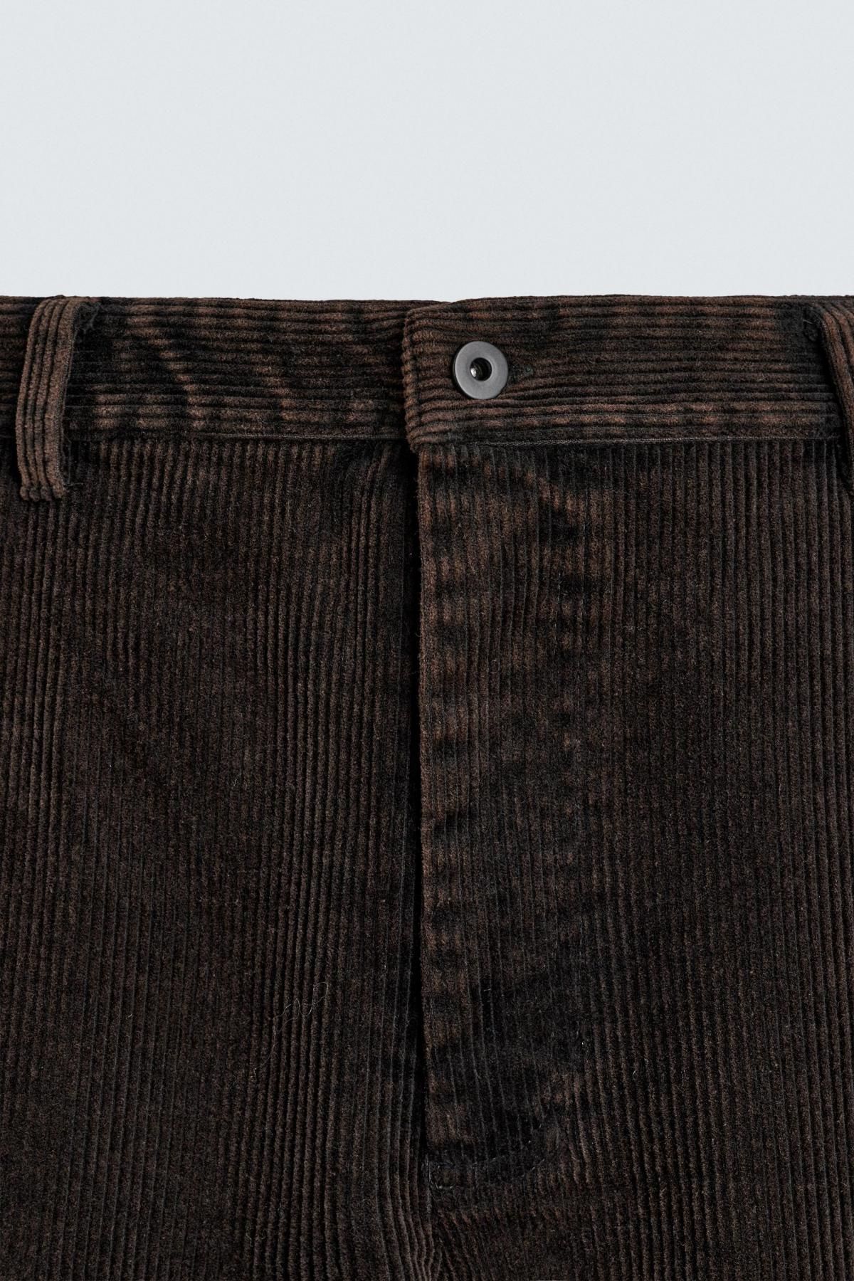 자라 한정판 코듀로이 플레어핏 와이드 팬츠 2878/309 DARK BROWN 이미지 8