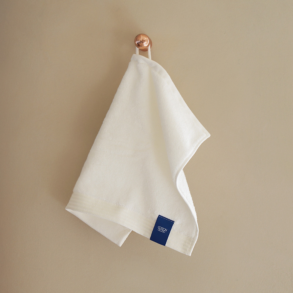 [럭키딜] 코튼클라우드 먼지없는 주방 고리 수건 테누아 수피마 핸드 클라우드화이트, 3장