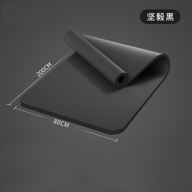남성 넓은 두꺼운 헬스 운동매트 홈트 댄스 피트니스 매트 블랙 200x61x10mm 스트랩+메쉬 커버 이미지 6