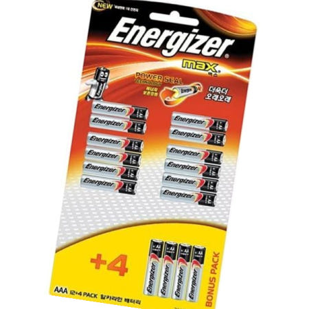 충전기 문구사무/에너자이저 맥스 plus 건전지(AAA12 4/LR03/알카라인)