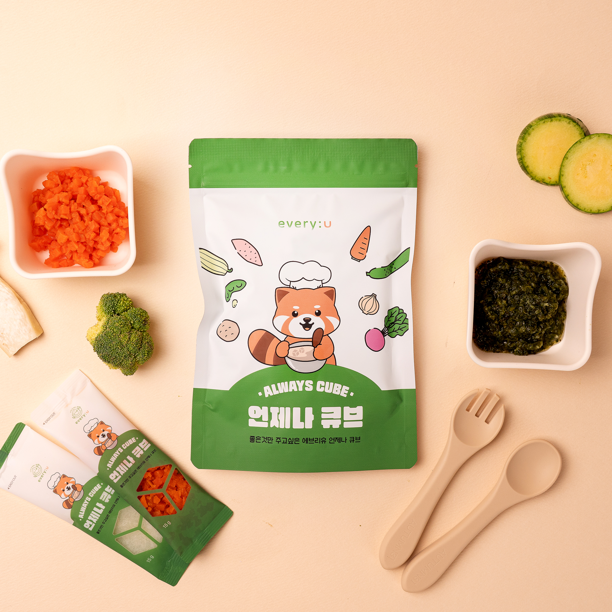 에브리유 당근 큐브 외 44종 15gX6개입 개별포장 토핑 다진 야채 죽 미음 제품 이미지