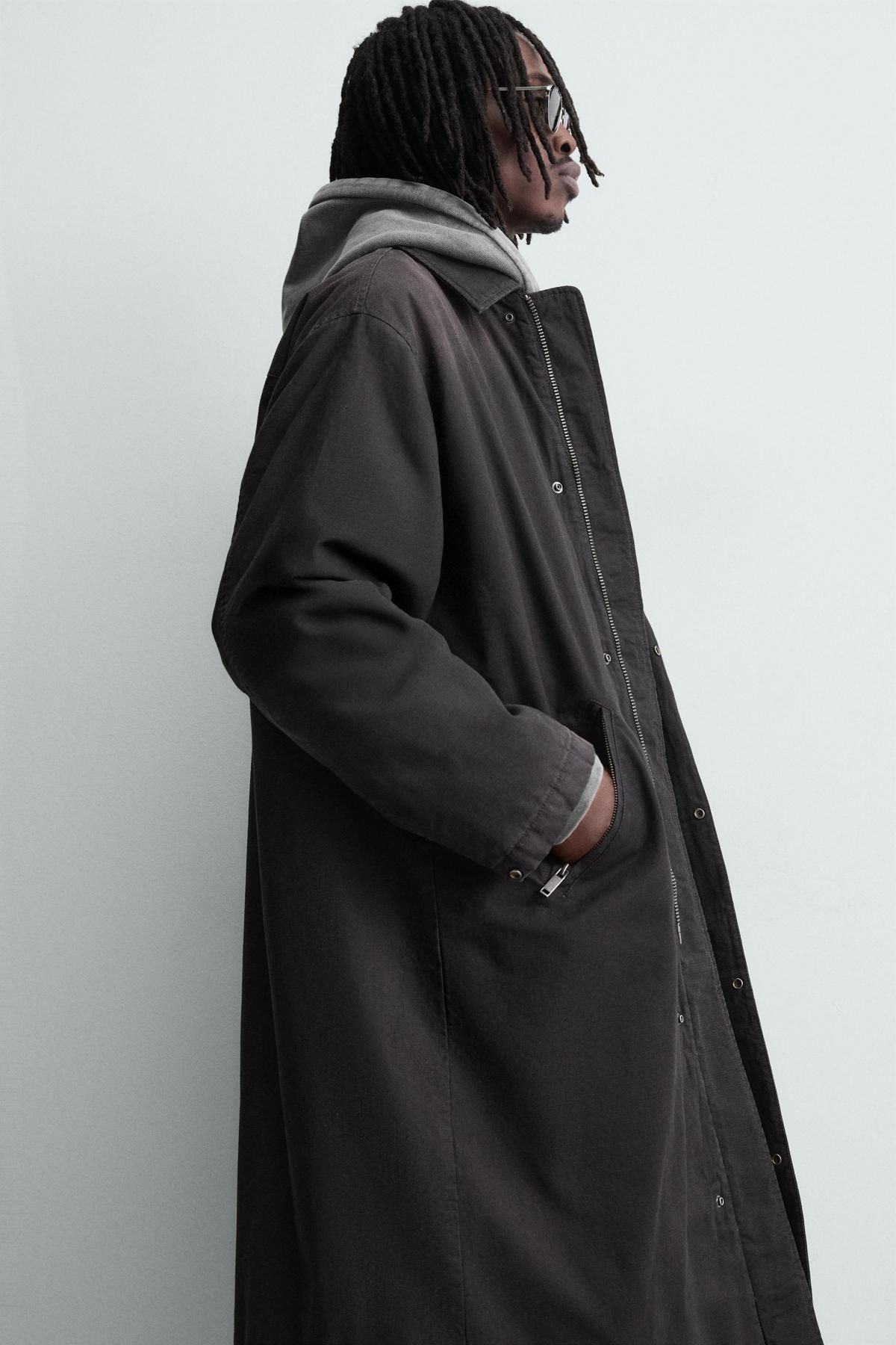 자라 테크니컬 블랙 데님 싱글 코트 7380/398 BLACK 이미지 7
