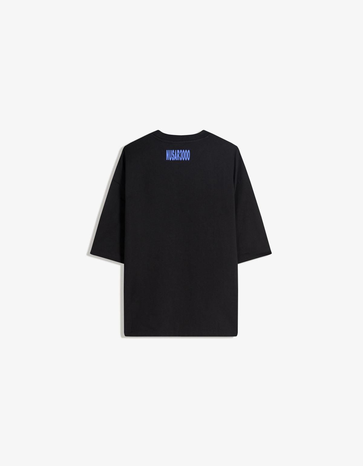 버쉬카 박시핏 프린트 반팔 티셔츠 블랙 8118/538 BLACK - 상세 이미지 2