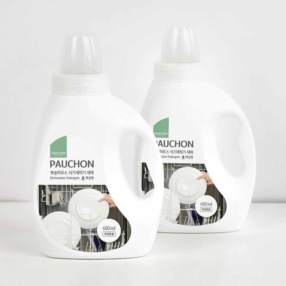 1+1 뽀숑하우스 식기세척기 식세기 액상형 세제 650ml 전성분 EWG 그린등급 - 상품 이미지