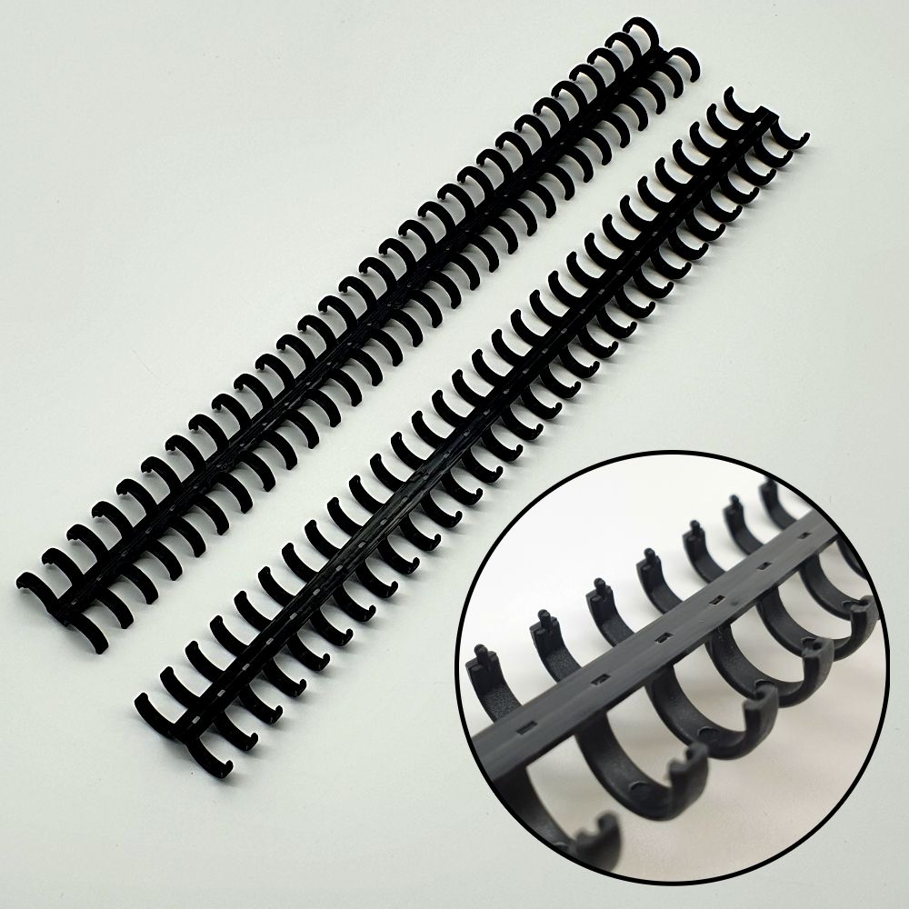 셀프 제본 루즈링 클릭링 블랙 12mm 칼 스프링 - 메인 이미지
