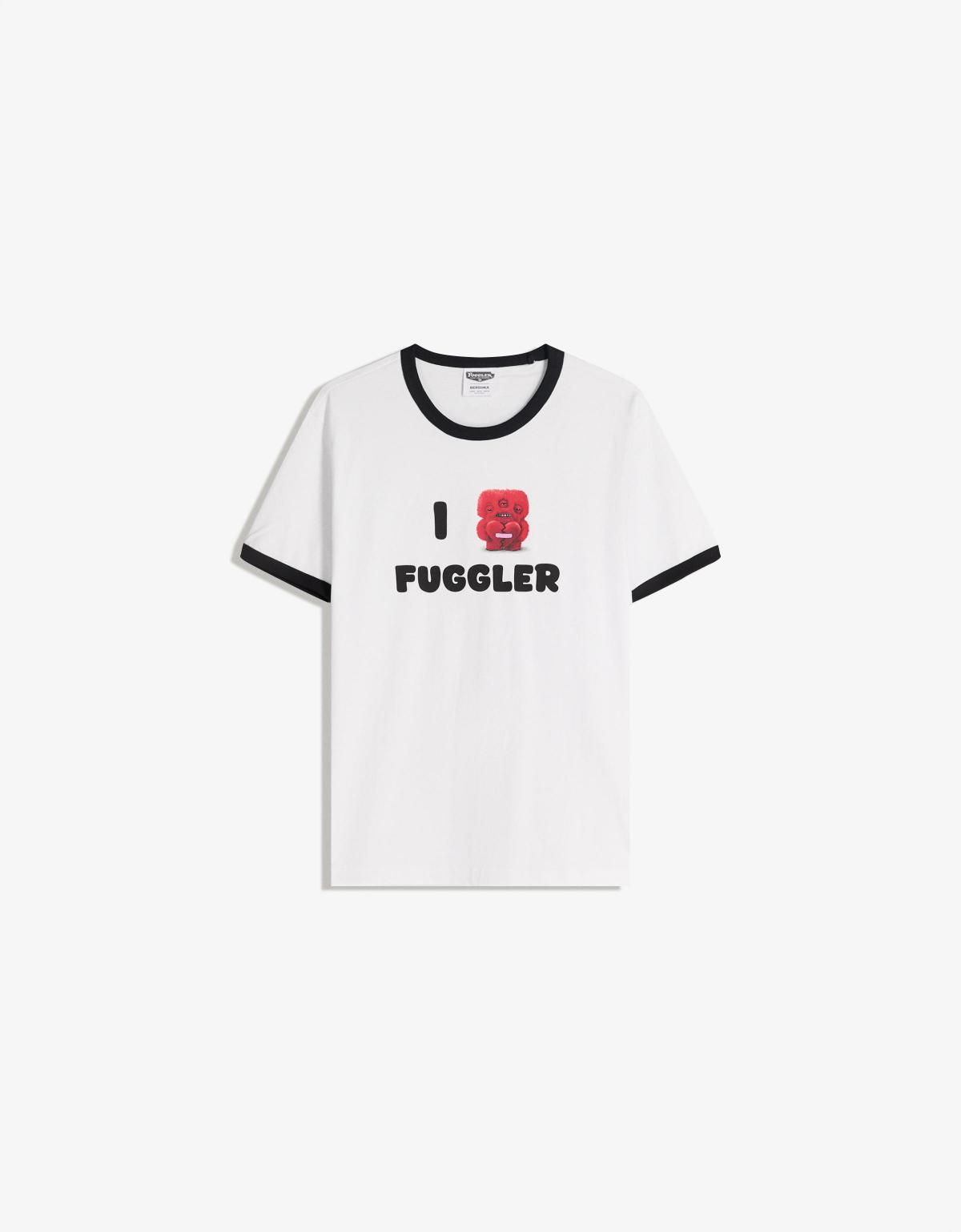 버쉬카 캐주얼 프린트 반팔 티셔츠 화이트 0812/071 OFF WHITE - 상품 이미지