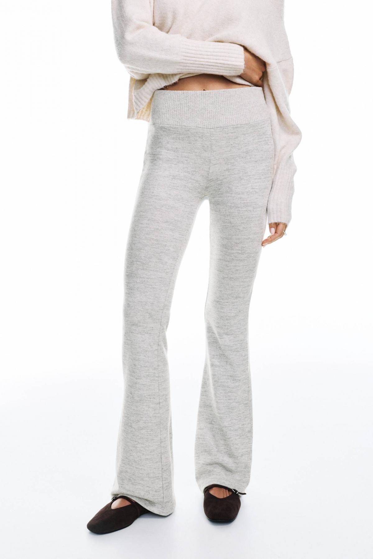 풀앤베어 소프트터치 플레어 니트 팬츠 3670/317 PALE MARL - 상품 이미지