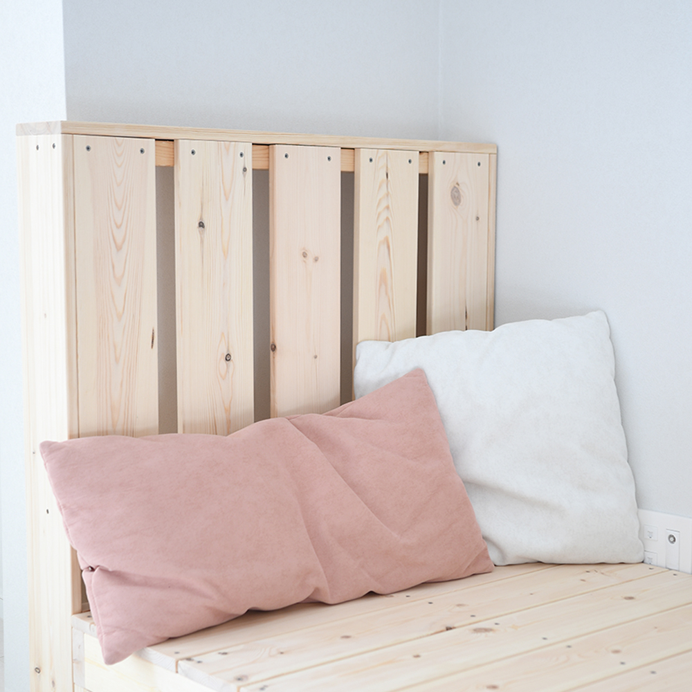 브로우드 평상형 침대 원목 침대프레임 무헤드 미니싱글