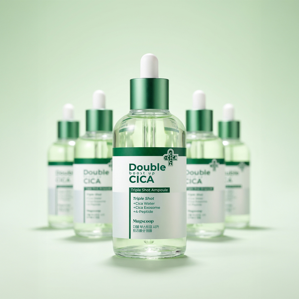 머그스쿱 더블 부스트업 시카 엑소좀 수분 윤광 탄력 앰플 120ml - 상세 이미지 3