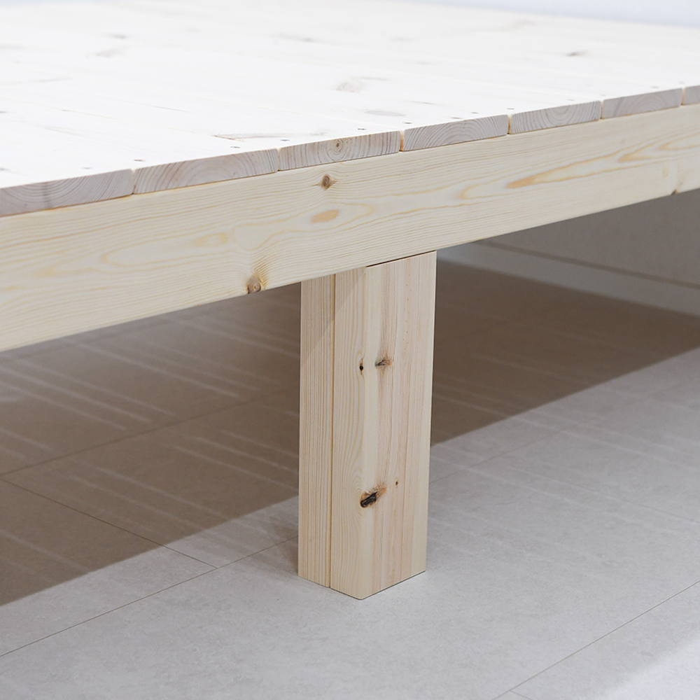 브로우드 평상형 침대 원목 침대프레임 무헤드 미니싱글