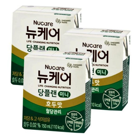 대상웰라이프 뉴케어 당플랜 노인영양식 시니어간식 건강영양식 30팩 완전균형영양식 호두맛 미니 150ml 식사대용식