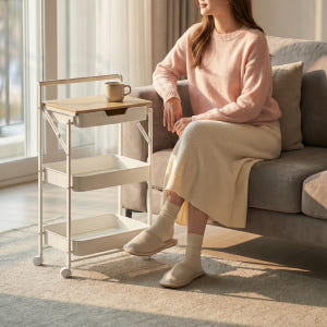 르엘 틈새 수납 이동식 슬라이딩 서랍 선반 접이식 철제 트롤리 3단 솔직 후기 | 실제 배치 사진 포함 - 상품 이미지 4