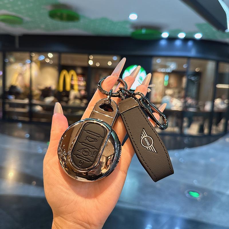 BMW 미니 차키케이스 메탈 자동차 키커버 커버 코퍼 클럽맨용 볼케이노 레드+라이트닝 베어+로고 - 상세 이미지 4