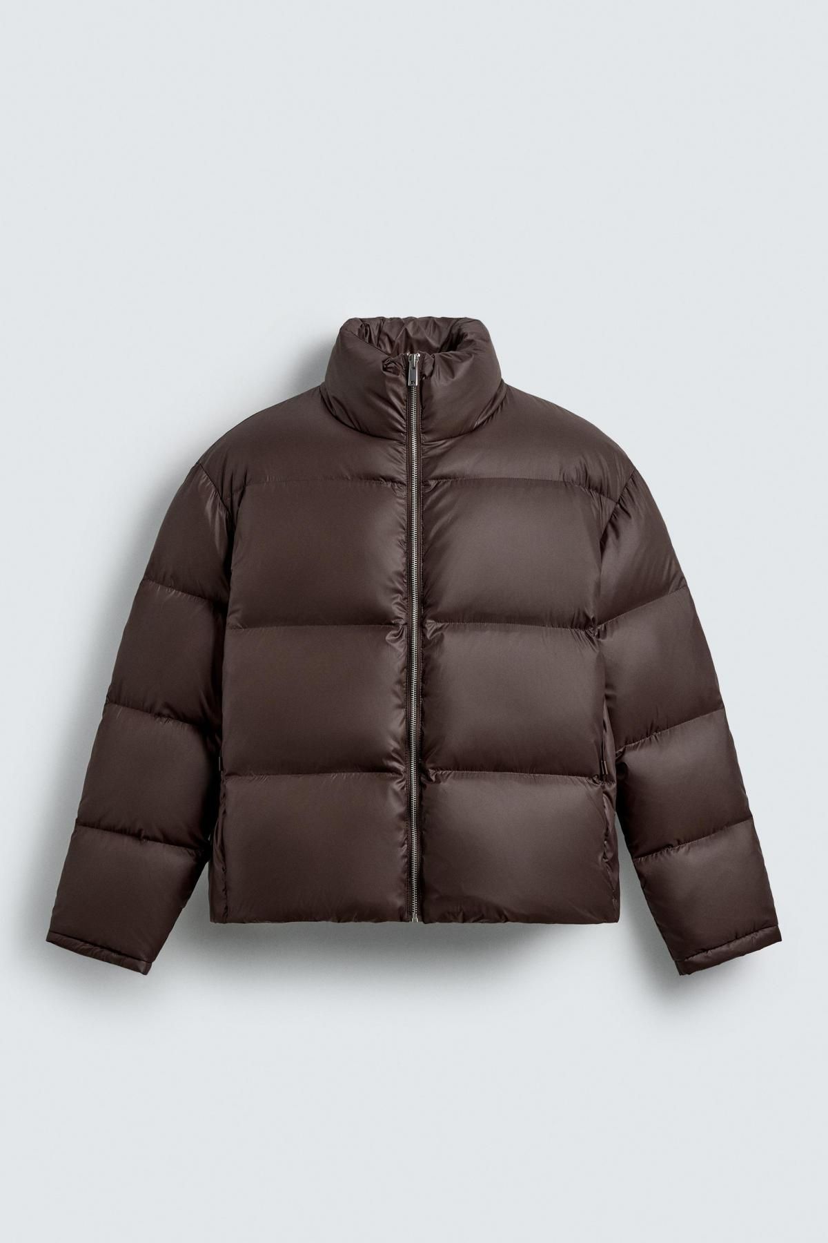자라 테크니컬 다운 페더 패딩 재킷 브라운 3286/318 BROWN - 메인 이미지