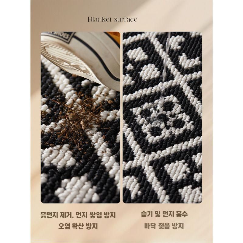현관문 매트 화장실 주방 논슬립 발판 카페트 A 80x120cm - 상세 이미지 2