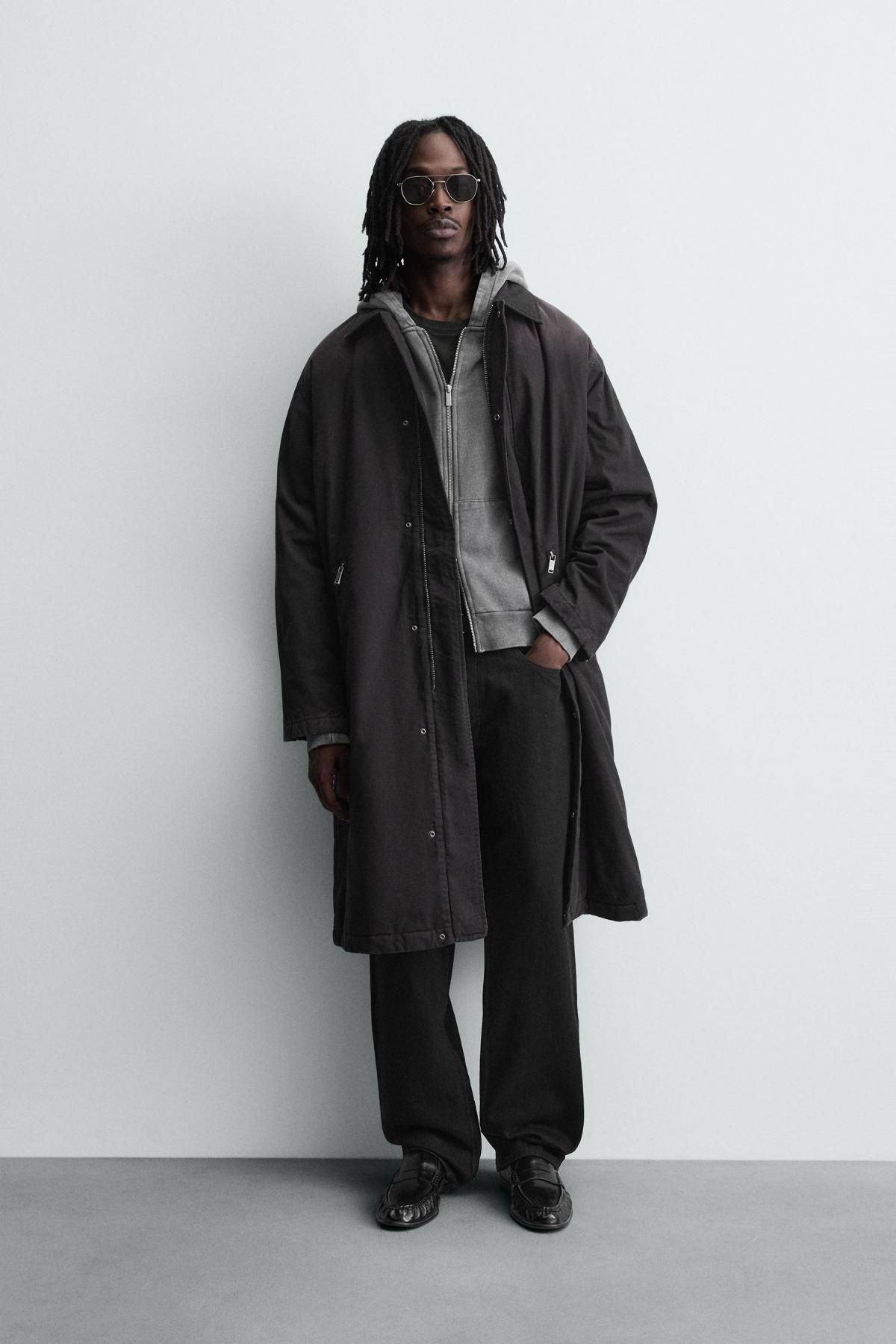 자라 테크니컬 블랙 데님 싱글 코트 7380/398 BLACK - 상세 이미지 2