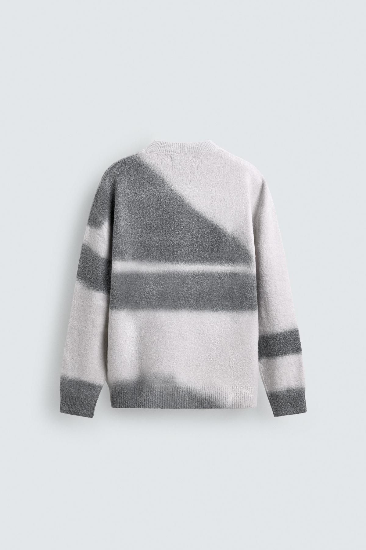 자라 스프레이 이펙트 라운드 니트 스웨터 3284/339 OYSTER-WHITE 이미지 8
