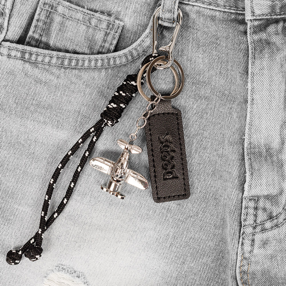 PEEPS Retro Plane Keyring(Silver) 가방 바지키링 - 상세 이미지 2