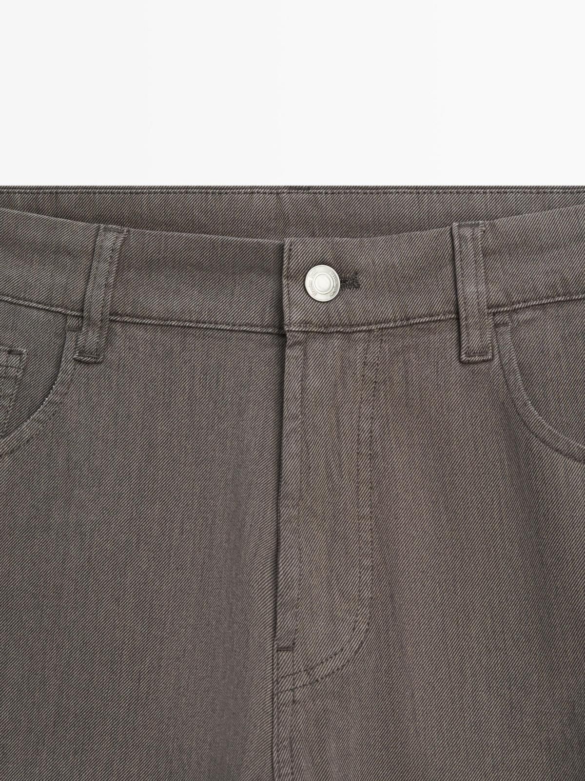 마시모두띠 테이퍼드핏 데님 청바지 0450/115 GREYISH GREEN - 상세 이미지 4