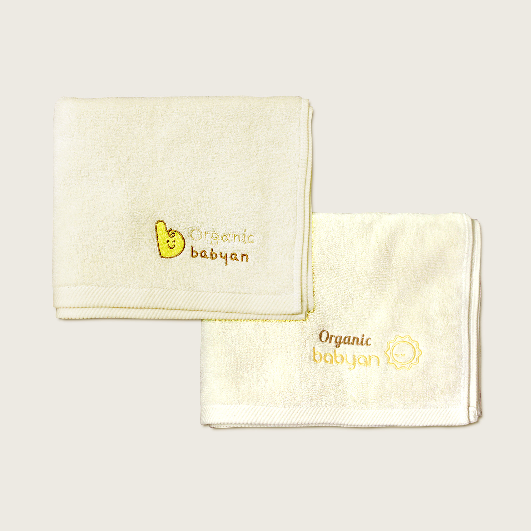 베이비앙 오가닉 면 100% 목욕타올(스마일/희망이 택 1)(340g)(유기농 목화 그대로)(출산선물 추천)